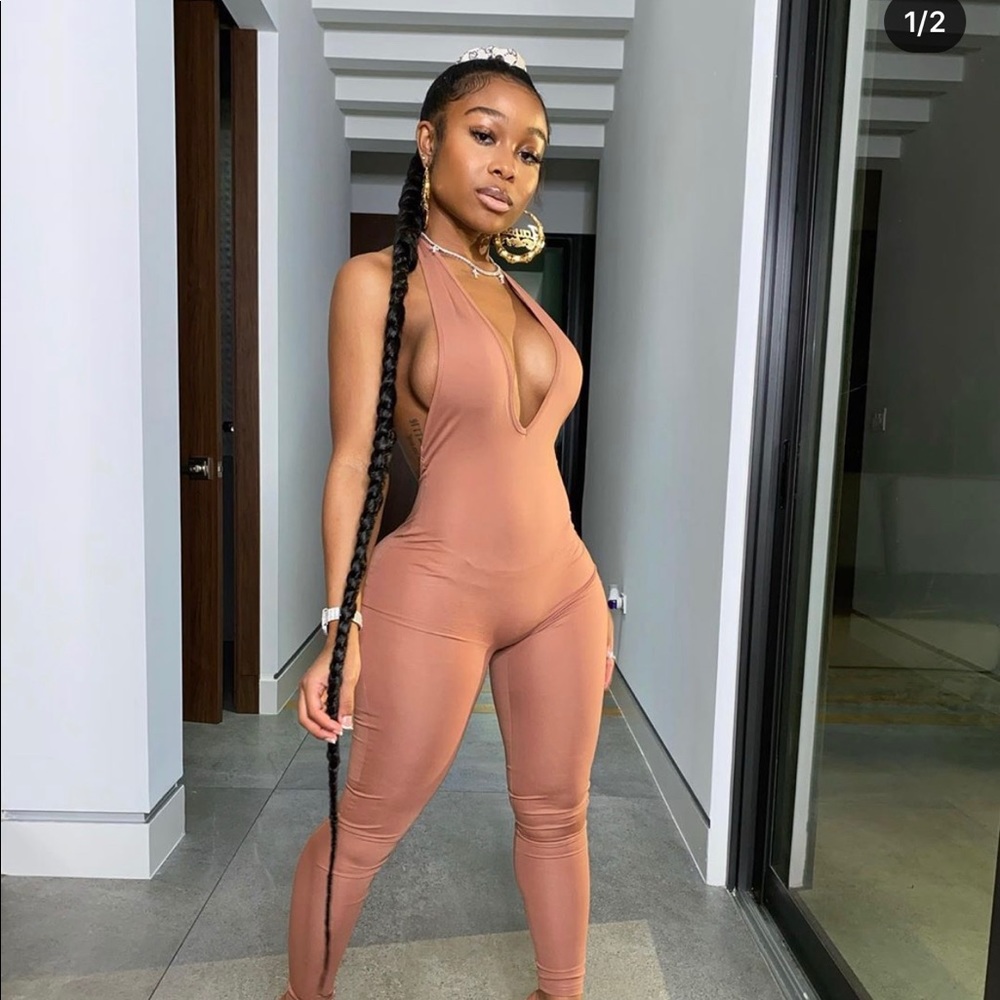 Gsuwoo Collection “Plain Jane” Jumpsuit in Nude